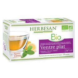 Herbesan Bio Infusion Ventre Plat Saveur Citron n°10 20 sachets